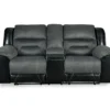 Earhart Faux Leather Reclining Console Loveseat -Chic Furniture Store 810519695