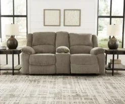 Draycoll Pewter Reclining Console Loveseat -Chic Furniture Store 810519716 4