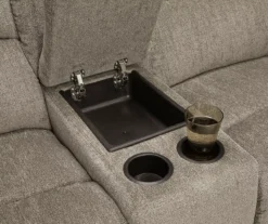 Draycoll Pewter Reclining Console Loveseat -Chic Furniture Store 810519716 5