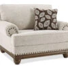 Harleson Wheat Nailhead Trim Chair And A Half -Chic Furniture Store 810519750