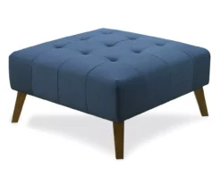 Jasper Navy Peacock Square Ottoman 11 Jasper Navy Peacock Square Ottoman -Chic Furniture Store 810519917 2