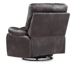 New Albany Dark Graphite Leather Look Micro Suede Swivel Reclining Glider -Chic Furniture Store 810519941 9