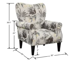 Willow River Lincoln Floral Accent Chair 30 Willow River Lincoln Floral Accent Chair -Chic Furniture Store 810519969 4