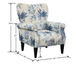 Willow River Lincoln Floral Accent Chair 36 Willow River Lincoln Floral Accent Chair -Chic Furniture Store 810519970 4