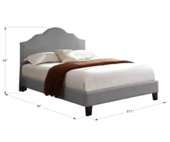 Lombard Light Gray Full Upholstered Bed -Chic Furniture Store 810519982 6