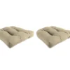Sand Tan Outdoor Wicker Chair Cushions, 2-Pack -Chic Furniture Store 810520662