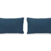 Indigo Blue Outdoor Lumbar Throw Pillows, 2-Pack -Chic Furniture Store 810520694