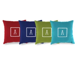 "A" Monogram Indoor/Outdoor Throw Pillow -Chic Furniture Store 810522320 810522309 810522208 810522331