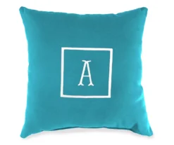 "A" Monogram Indoor/Outdoor Throw Pillow