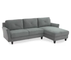 Hayward Gray Curved Arm Sectional -Chic Furniture Store 810524580 2