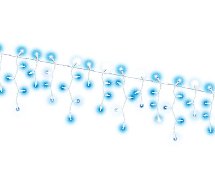 Super Twinkle Dual Color LED Icicle Light Set With White Wire, 100-Lights 3 Super Twinkle Dual Color LED Icicle Light Set With White Wire, 100-Lights