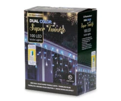 Super Twinkle Dual Color LED Icicle Light Set With White Wire, 100-Lights 10 Super Twinkle Dual Color LED Icicle Light Set With White Wire, 100-Lights -Chic Furniture Store 810524625 3