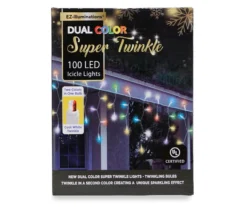 Super Twinkle Dual Color LED Icicle Light Set With White Wire, 100-Lights 11 Super Twinkle Dual Color LED Icicle Light Set With White Wire, 100-Lights -Chic Furniture Store 810524626 2