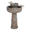 Stone Look & Birds 2-Tier Water Fountain -Chic Furniture Store 810525082 1