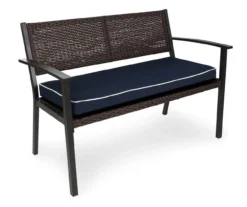 Navy Blue Deluxe Outdoor Bench Cushion -Chic Furniture Store 810525199 1