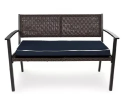 Navy Blue Deluxe Outdoor Bench Cushion -Chic Furniture Store 810525199 2