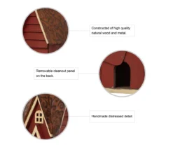 Red Cottage Birdhouse 15 Red Cottage Birdhouse -Chic Furniture Store 810525517 6