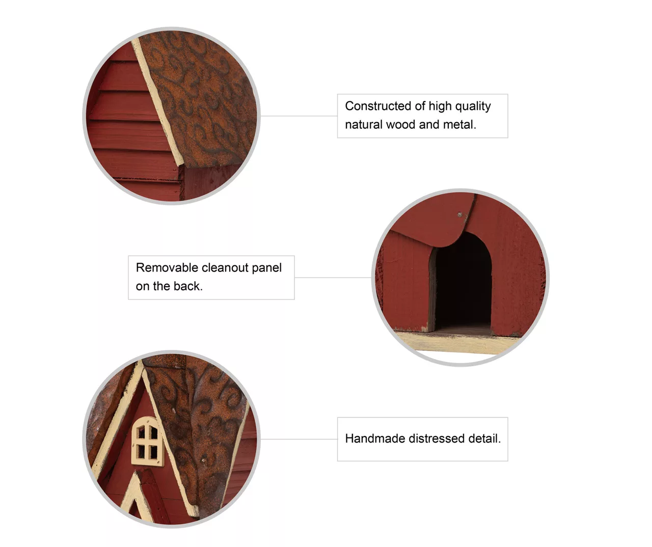 Red Cottage Birdhouse 8 Red Cottage Birdhouse - Image 6