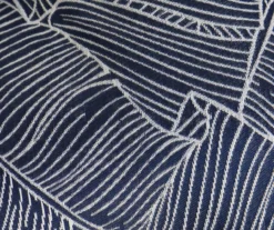 Navy Blue Banana Leaf 4-Piece Outdoor Wicker Chair Cushion Set -Chic Furniture Store 810525531 7