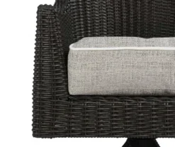 Linen-Gray 4-Piece Outdoor Wicker Chair Cushion Set -Chic Furniture Store 810525532 4