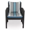 Captain's Blue Stripe 4-Piece Reversible Deluxe Outdoor Cushion Set -Chic Furniture Store 810525549