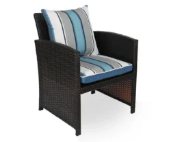Captain's Blue Stripe 4-Piece Reversible Deluxe Outdoor Cushion Set -Chic Furniture Store 810525549 3