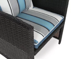 Captain's Blue Stripe 4-Piece Reversible Deluxe Outdoor Cushion Set -Chic Furniture Store 810525549 9