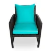 Turquoise 4-Piece Deluxe Outdoor Chair Cushion Set -Chic Furniture Store 810525552