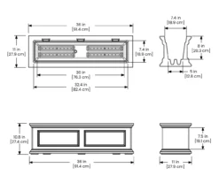 3' Fairfield Graphite Gray Window Box 11 3' Fairfield Graphite Gray Window Box -Chic Furniture Store 810526439 5