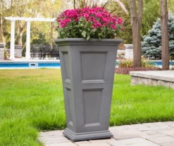 16" Fairfield Graphite Gray Tall Planter