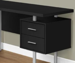 Black & Silver 3-Drawer L-Shaped Corner Desk 9 Black & Silver 3-Drawer L-Shaped Corner Desk -Chic Furniture Store 810527323 3