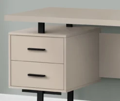 60" Taupe & Black Floating Desk -Chic Furniture Store 810527326 3
