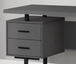 60" Gray & Black Floating Desk -Chic Furniture Store 810527327 3