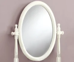 Antique White 2-Piece Mirror Vanity Set -Chic Furniture Store 810527351 3