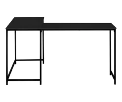 Black Metal L-Shaped Corner Desk -Chic Furniture Store 810527369 3