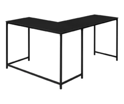 Black Metal L-Shaped Corner Desk -Chic Furniture Store 810527369 6