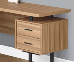 Brown Reclaimed 3-Drawer L-Shaped Corner Desk -Chic Furniture Store 810527371 3