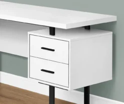 White & Black 3-Drawer L-Shaped Corner Desk 9 White & Black 3-Drawer L-Shaped Corner Desk -Chic Furniture Store 810527374 3