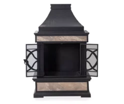 35.4" Heirloom Black Slate Wood Burning Patio Fireplace 16 35.4" Heirloom Black Slate Wood Burning Patio Fireplace -Chic Furniture Store 810527530 2