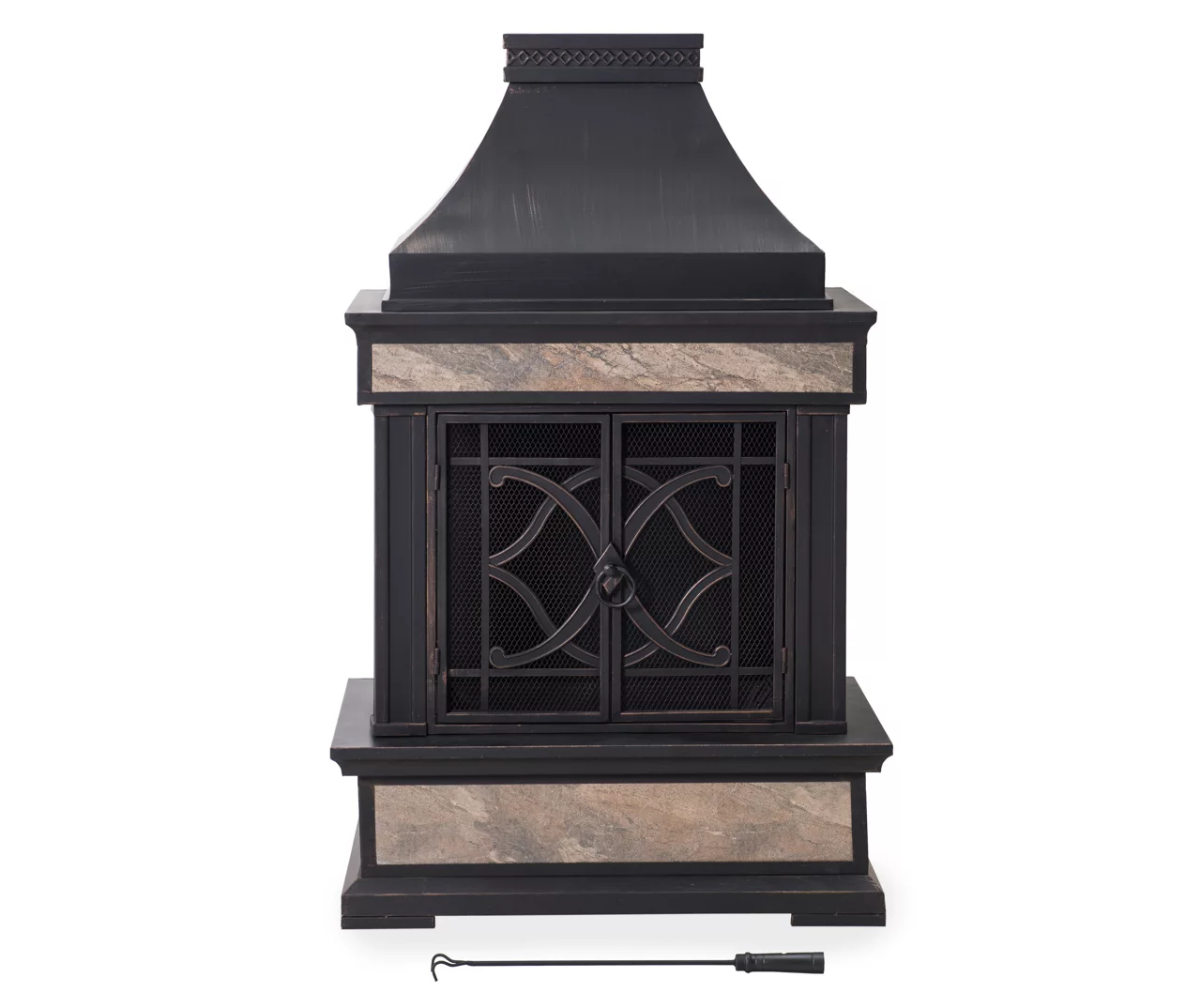 35.4" Heirloom Black Slate Wood Burning Patio Fireplace 3 35.4" Heirloom Black Slate Wood Burning Patio Fireplace