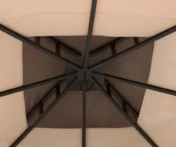 Tan & Brown 2-Tier Soft Top Gazebo With Netting -Chic Furniture Store 810527847 10