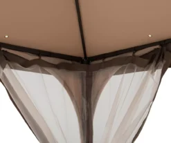 Tan & Brown 2-Tier Soft Top Gazebo With Netting -Chic Furniture Store 810527847 11
