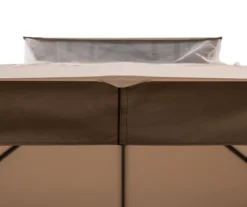 Tan & Brown 2-Tier Soft Top Gazebo With Netting -Chic Furniture Store 810527847 5