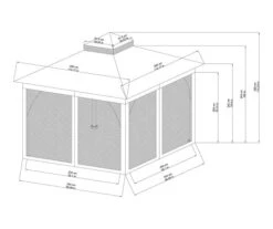 Tan & Brown 2-Tier Soft Top Gazebo With Netting -Chic Furniture Store 810527847 99
