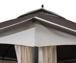 Brown & Tan 2-Tier Gazebo, (10.5' X 13') 16 Brown & Tan 2-Tier Gazebo, (10.5' X 13') -Chic Furniture Store 810527851 2