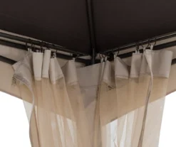 Brown & Tan 2-Tier Gazebo, (10.5' X 13') 22 Brown & Tan 2-Tier Gazebo, (10.5' X 13') -Chic Furniture Store 810527851 8