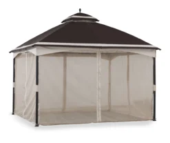 Brown & Tan 2-Tier Gazebo, (10.5' X 13') 23 Brown & Tan 2-Tier Gazebo, (10.5' X 13') -Chic Furniture Store 810527851 9
