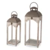Whitewash Open Frame 2-Piece Candle Lantern Set -Chic Furniture Store 810528357 1