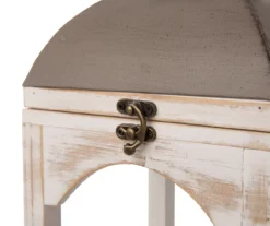 Whitewash Open Frame 2-Piece Candle Lantern Set -Chic Furniture Store 810528357 3