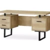Natural Reclaimed Wood Look Reversible Computer Desk -Chic Furniture Store 810533367 2 1